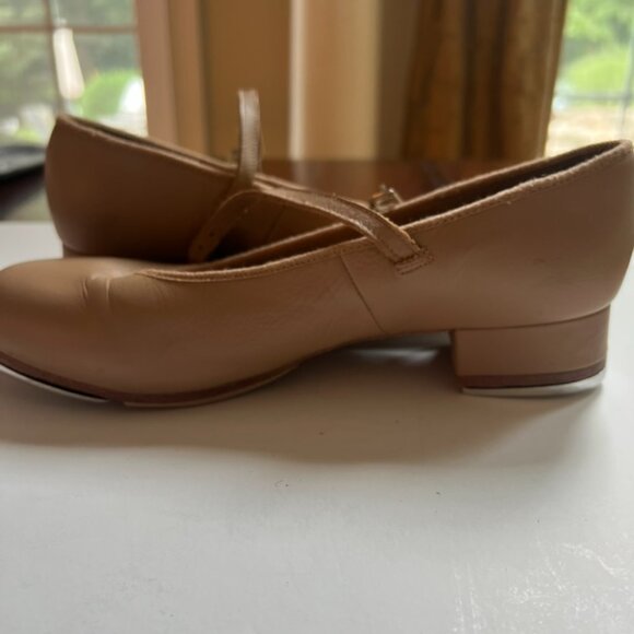 Bloch Ladies Tap- On Tan Leather MaryJane Tap soes size 71/2 - Picture 8 of 12